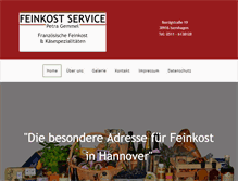 Tablet Screenshot of feinkostservice-gemmel.de